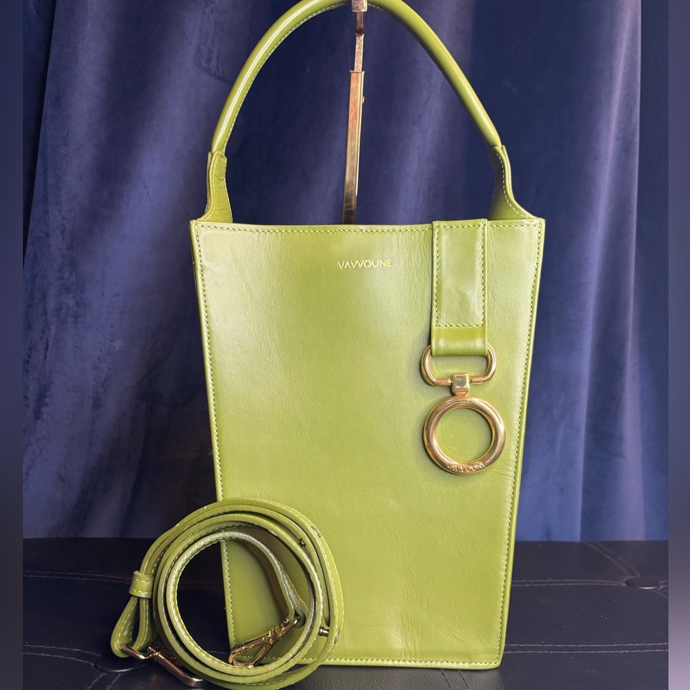 Vavvoune Green Leather Women's Bag